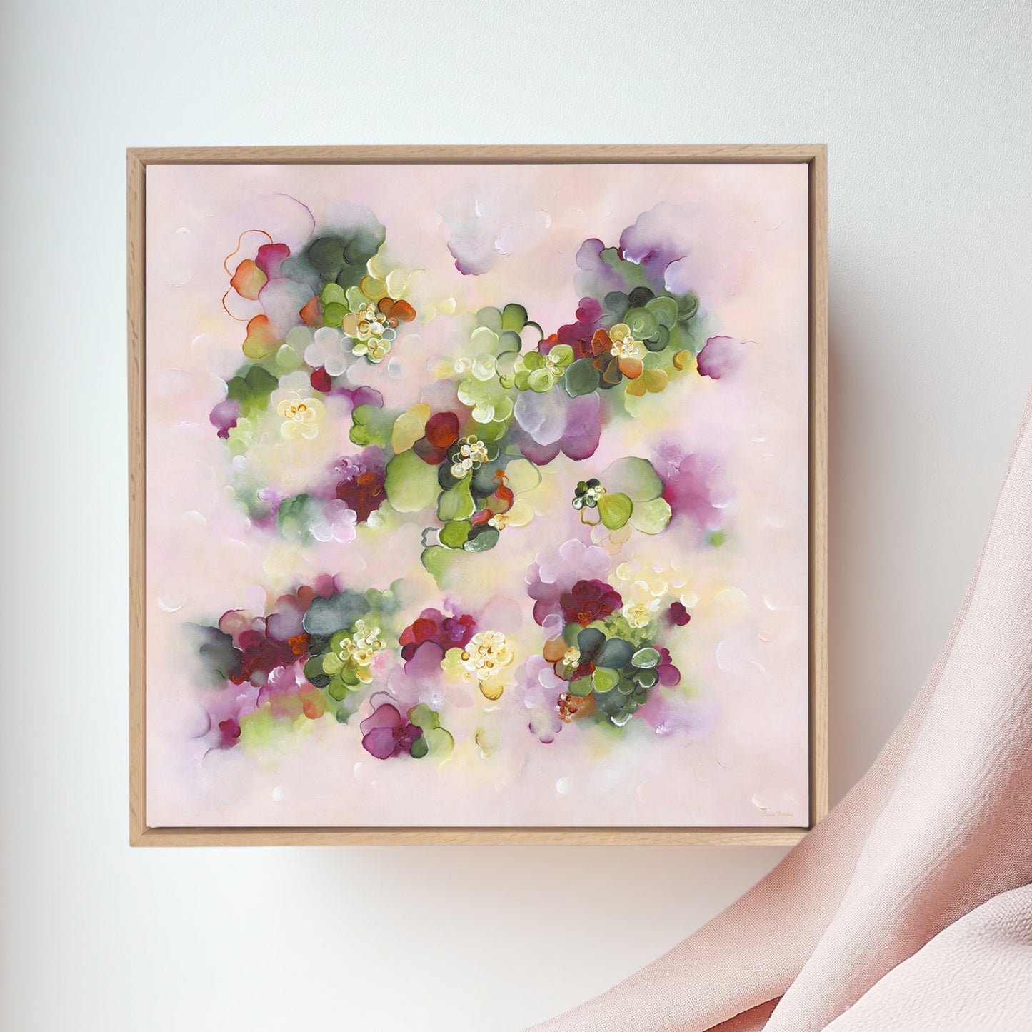 floral pink painting