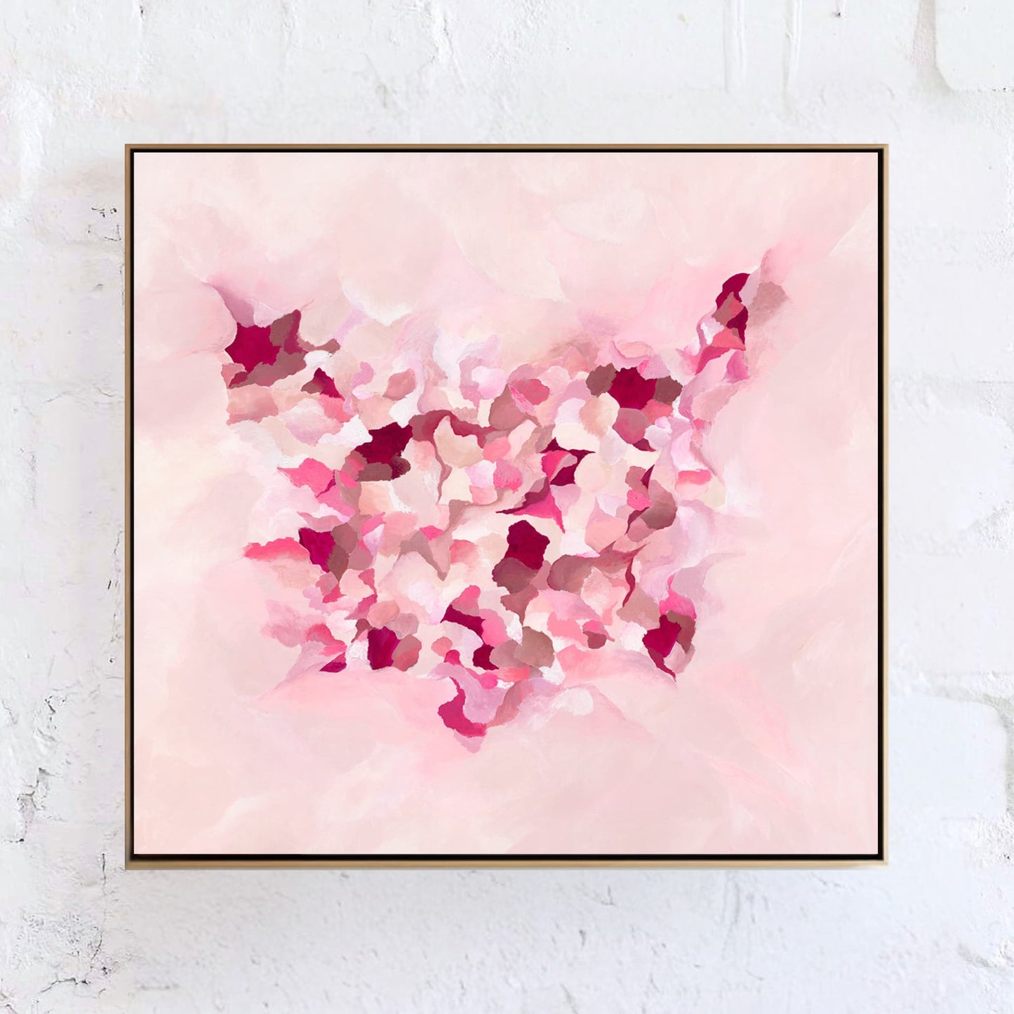 abstract pink canvas print by Inna Barac