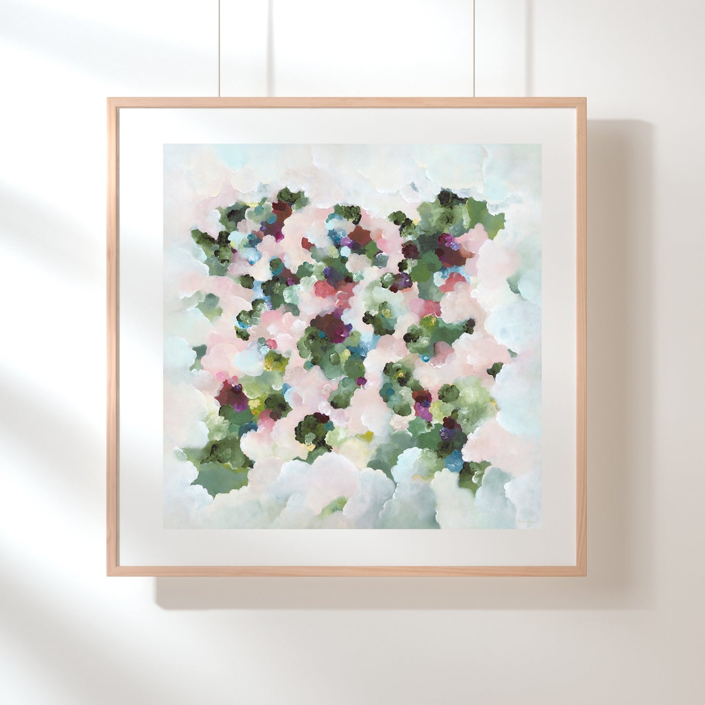 green abstract painting