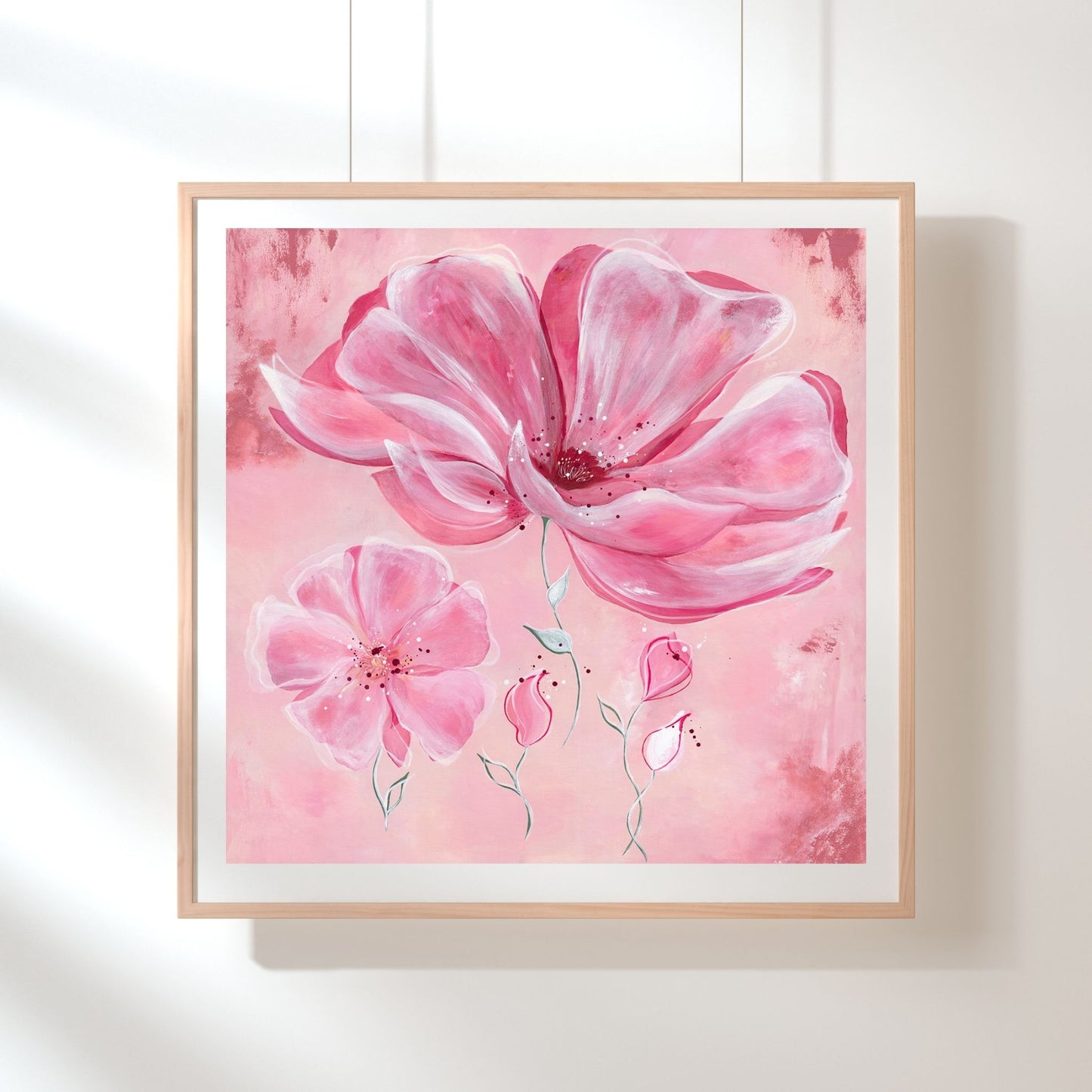 Floral Abstract paper print by Inna Barac