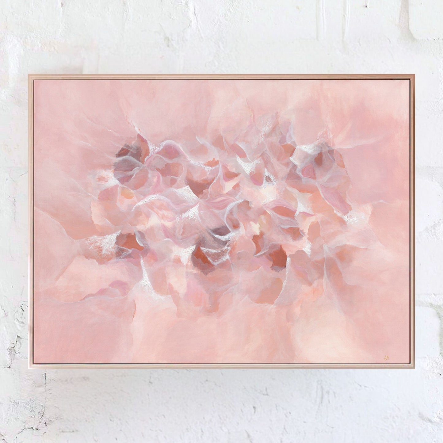 Neutral Abstarct Art canvas print by Inna Barac
