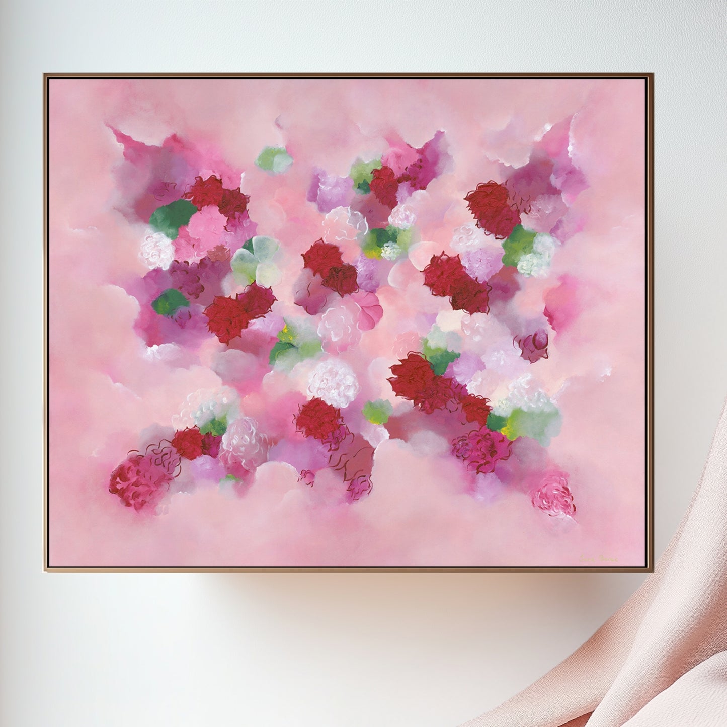 floral pink painting