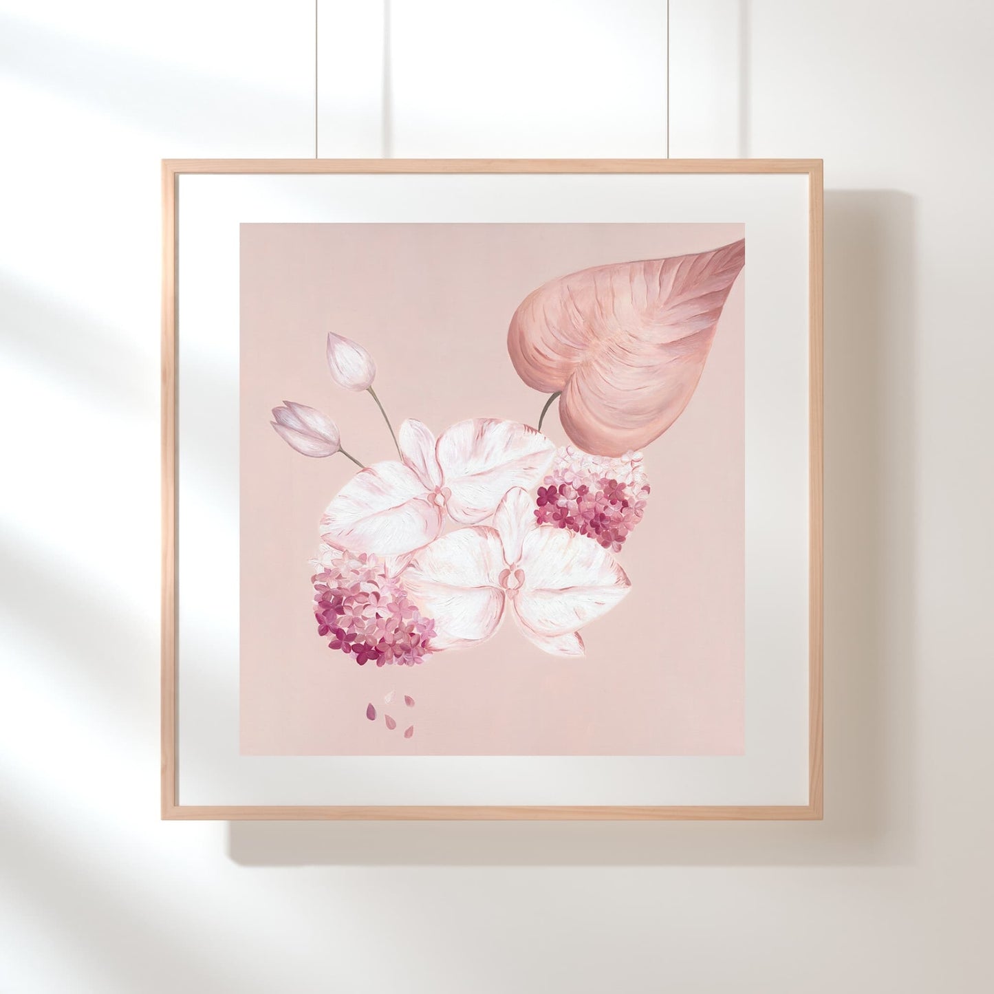 neutral floral abstract art by Inna Barac