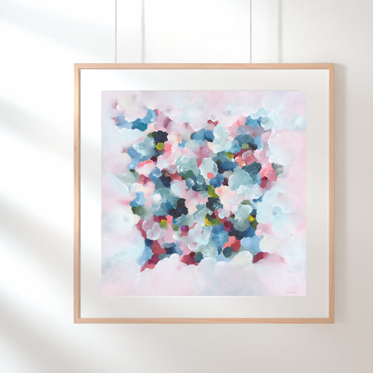 blue canvas abstract print 