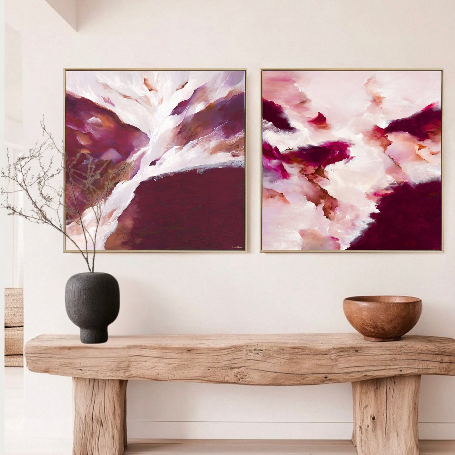 ~ Strength within Me & Beneath my Feet ~ Square set of 2 Canvas Prints