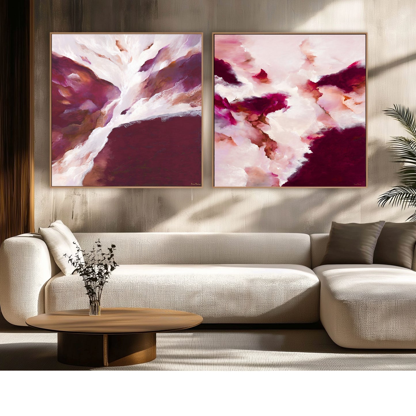 ~ Strength within Me & Beneath my Feet ~ Square set of 2 Canvas Prints