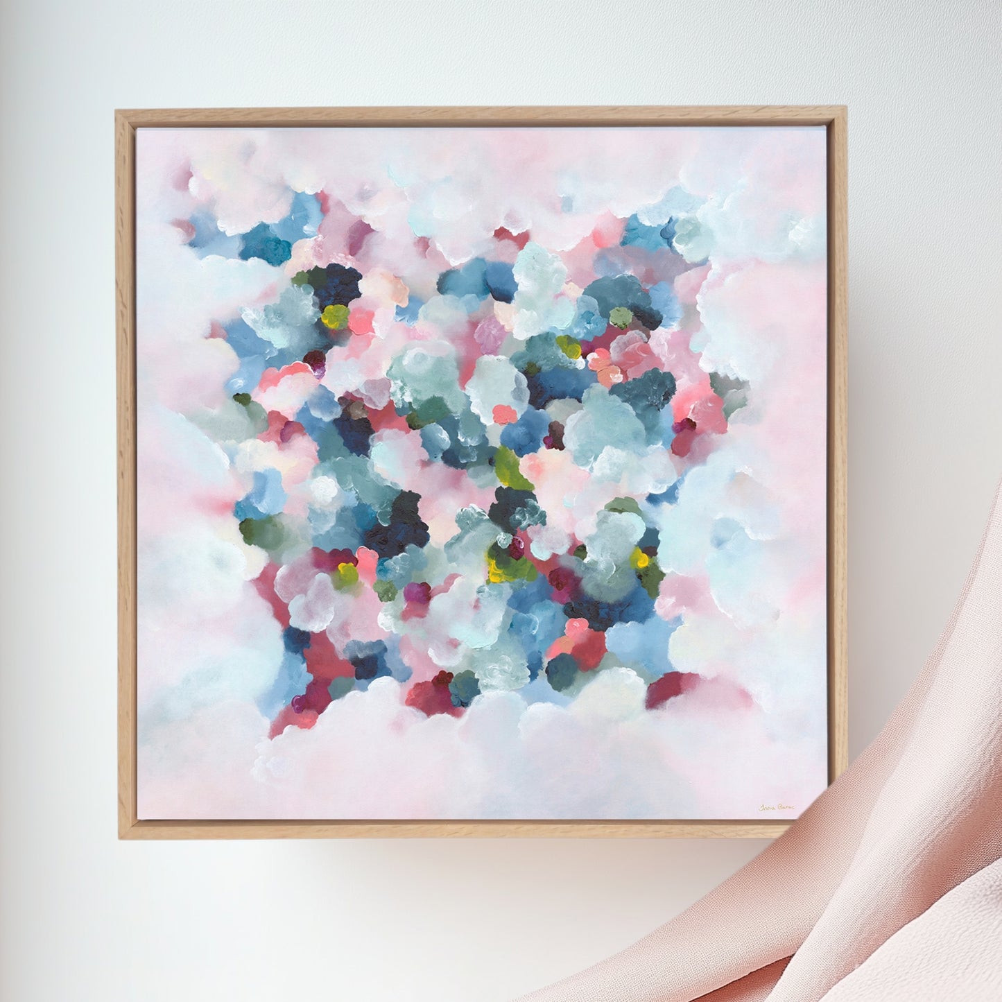 Blue canvas print abstract art 