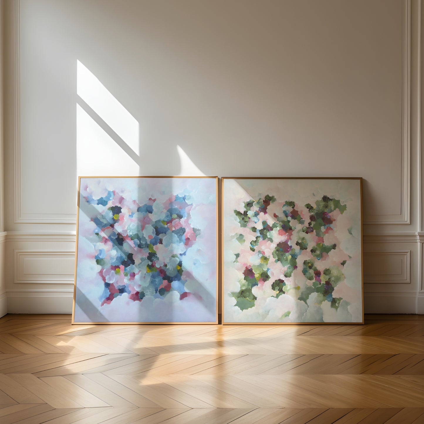 ~ Beneath the Clouds & Come Away with me ~ Square set of 2 Canvas Prints