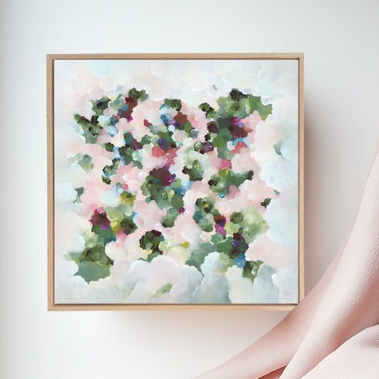Green abstract painting