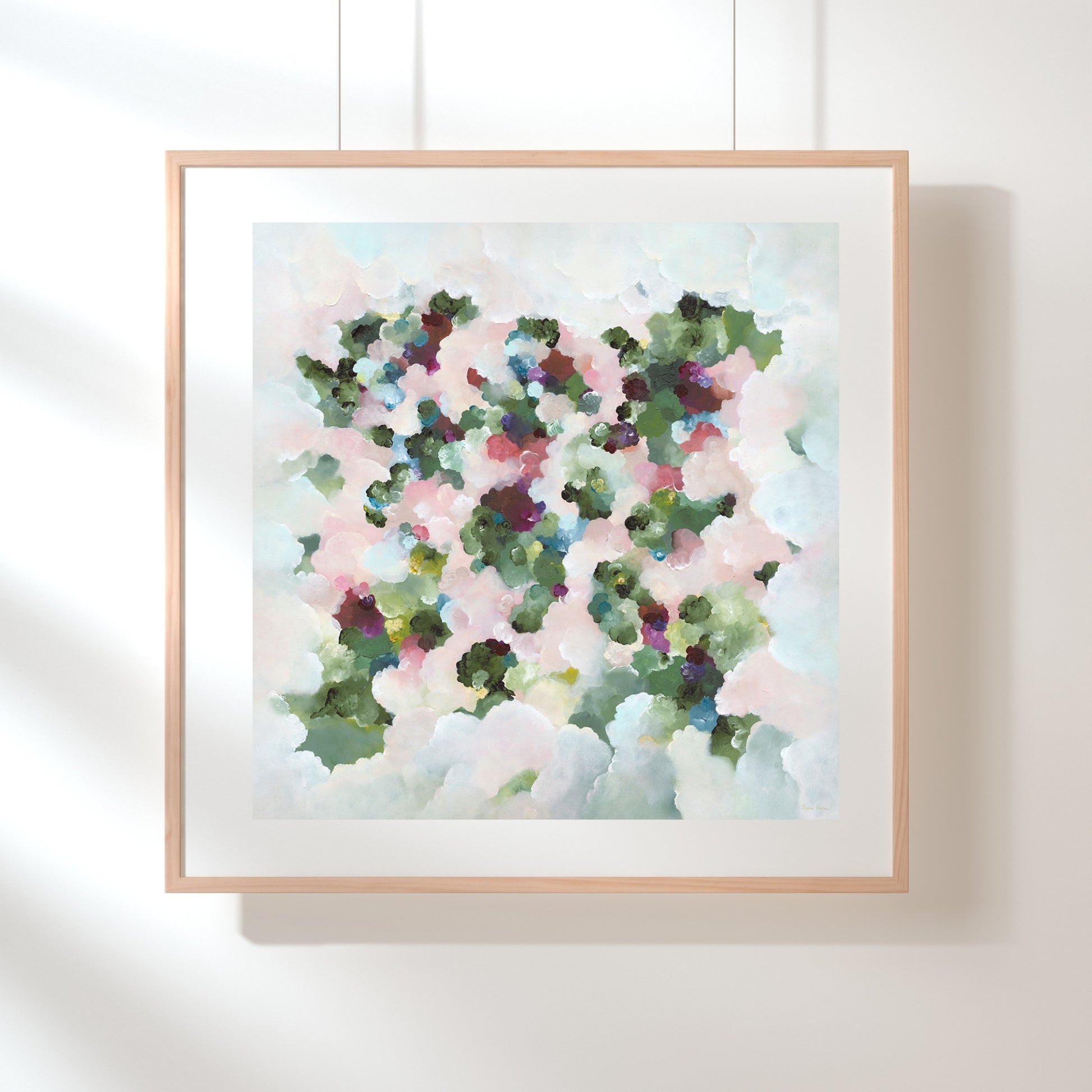 green abstract painting