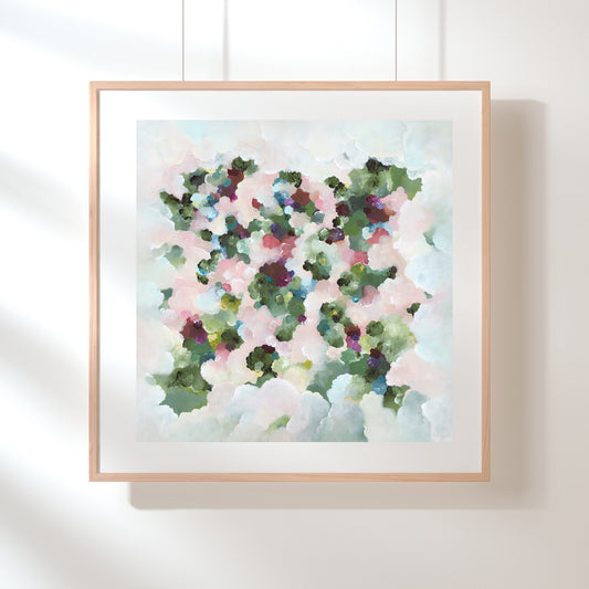 green abstract painting
