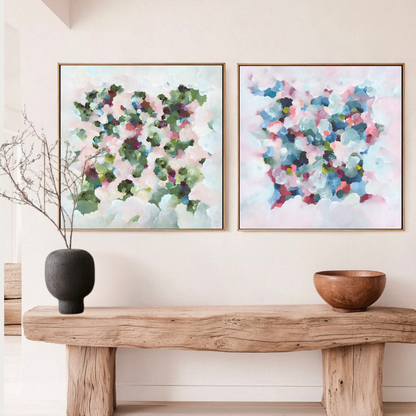 ~ Beneath the Clouds & Come Away with me ~ Square set of 2 Canvas Prints
