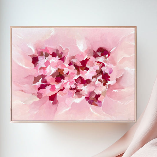 Pink abstract art